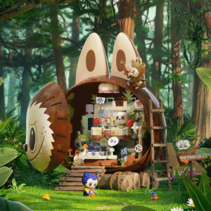 LABUBU THE MONSTERS Forest Secret Base Building Blocks Gift from Pop Mart Toys
