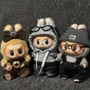 #2Labubu Campus Style Series - 3 Pack Outfitable Doll Set (Sweater & Hoodie & Study Looks)