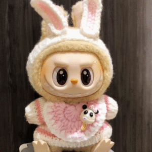 #5 labubu2 Clothing Sit-down party Macaron Laboub vinyl doll replacement clothing blind box pendant accessories<span> - </span>7