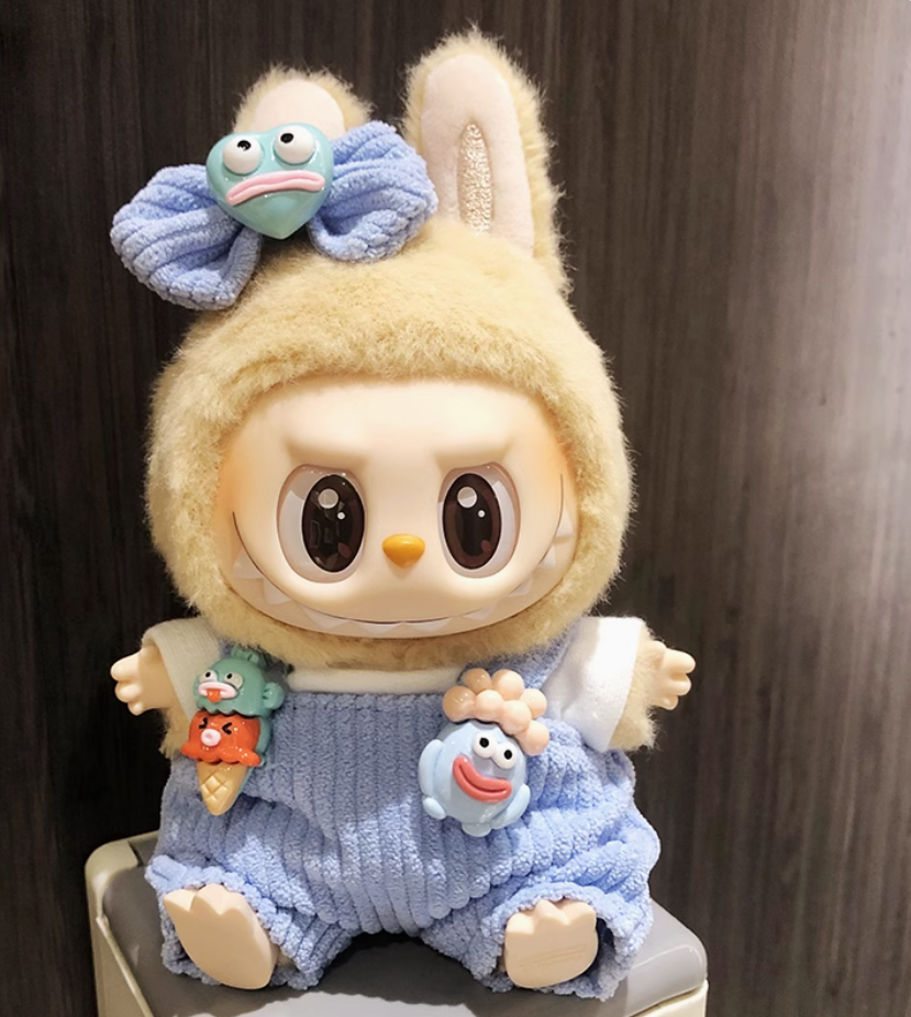 #5 labubu2 Clothing Sit-down party Macaron Laboub vinyl doll replacement clothing blind box pendant accessories