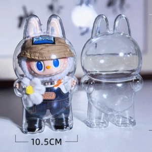 labubu fully transparent acrylic protective shell cotton doll walking bag pendant<span> - </span>3