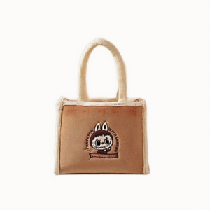 POPMART Foam Marte LABUBUB Christmas Gloves Shoulder plush Flip Tote figure crossbody bag around<span> - </span>Plush Tote bag