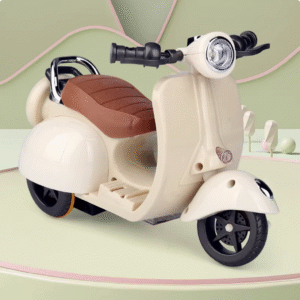 Mini electric vehicle toy stunt car toy car cotton doll labubu toy motorcycle<span> - </span>Milky white