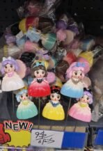 Cute Princess-Inspired Resin Flower Pot Stakes (6-Piece Set)